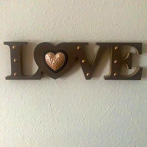 Wooden Love Sign